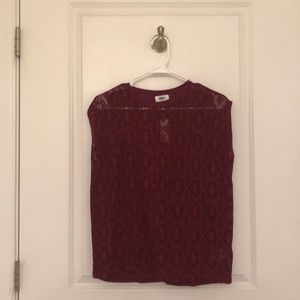 XS Maroon Top From Old Navy